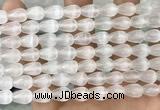 CCA377 15.5 inches 7*10mm teardrop white calcite gemstone beads