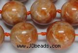 CCA456 15.5 inches 16mm round orange calcite gemstone beads