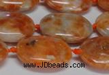 CCA483 15.5 inches 15*20mm oval orange calcite gemstone beads