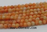 CCA50 15.5 inches 4mm round orange calcite gemstone beads wholesale