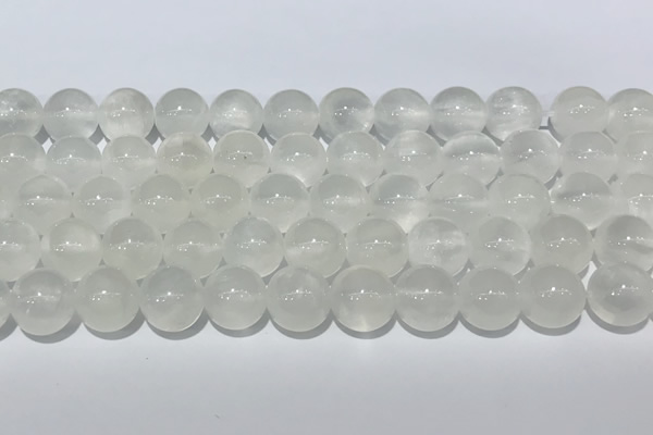 CCA512 15.5 inches 10mm round white calcite gemstone beads