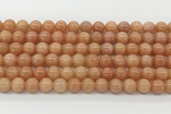 CCA514 15.5 inches 6mm round peach calcite gemstone beads