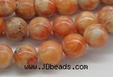 CCA53 15.5 inches 12mm round orange calcite gemstone beads wholesale