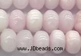 CCA535 15 inches 6*8mm rondelle pink calcite beads