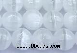 CCA541 15 inches 7mm round white calcite beads