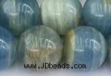 CCA549 15 inches 11mm - 12mm round blue calcite beads