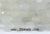 CCB1131 15 inches 4mm faceted coin white moonstone beads