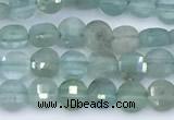 CCB1151 15 inches 4mm faceted coin apatite beads