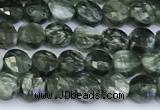 CCB1170 15 inches 4mm faceted coin seraphinite beads