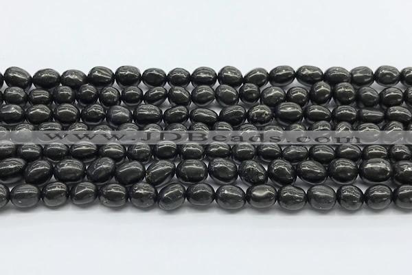 CCB1190 15 inches 6*8mm nuggets shungite gemstone beads