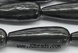 CCB1206 15 inches 10*30mm teardrop shungite beads