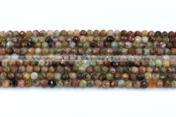 CCB1250 15 inches 4mm faceted round gemstone beads