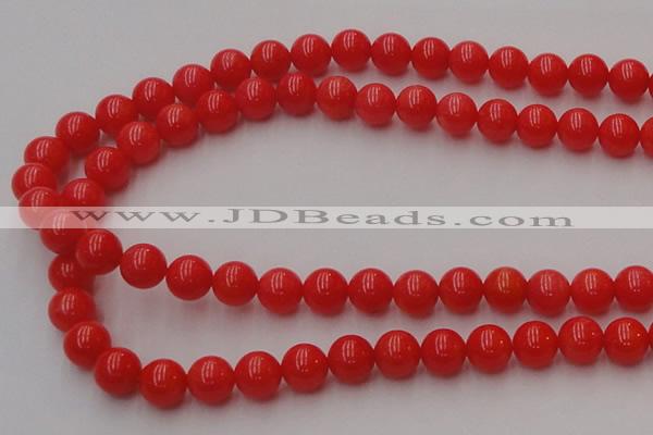 CCB126 15.5 inches 8mm round red coral beads strand wholesale