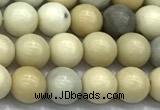 CCB1295 15 inches 6mm round ivory jasper beads