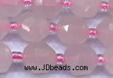 CCB1300 15 inches 7mm - 8mm faceted rose quartz beads