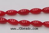 CCB132 15.5 inches 4*7mm rice red coral beads strand wholesale