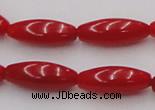 CCB136 15.5 inches 5*12mm rice red coral beads strand wholesale