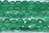 CCB1362 15 inches 2.5mm faceted coin green agate beads