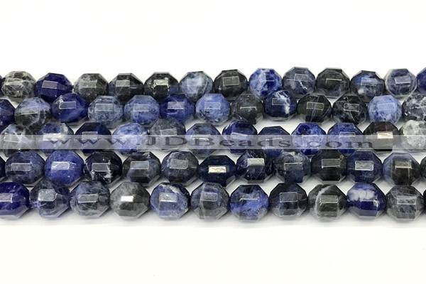 CCB1426 15 inches 9mm - 10mm faceted sodalite beads