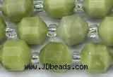 CCB1436 15 inches 7mm - 8mm faceted jade beads