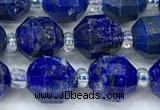 CCB1446 15 inches 7mm - 8mm faceted lapis lazuli beads