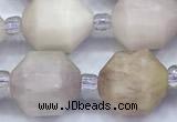 CCB1525 15 inches 9mm - 10mm faceted kunzite gemstone beads