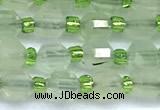 CCB1574 15 inches 5mm - 6mm faceted prehnite gemstone beads