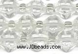 CCB1600 15 inches 10mm faceted white crystal beads