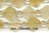 CCB1604 15 inches 10mm faceted citrine gemstone beads