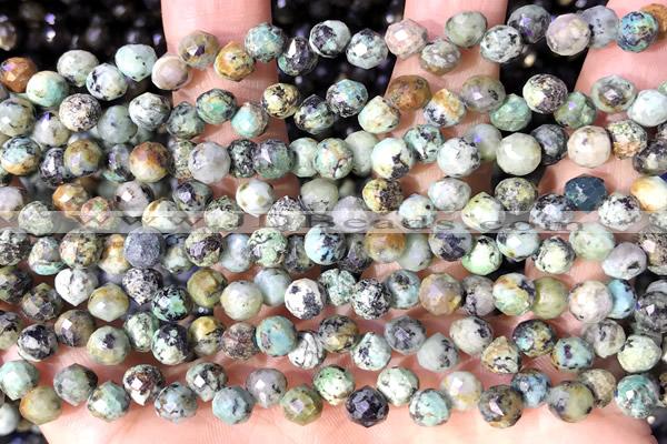 CCB1643 15 inches 6mm faceted teardrop African turquoise beads