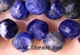 CCB1661 15 inches 6mm faceted teardrop sodalite beads