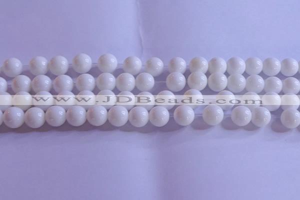 CCB403 15.5 inches 10mm round white tridacna beads wholesale