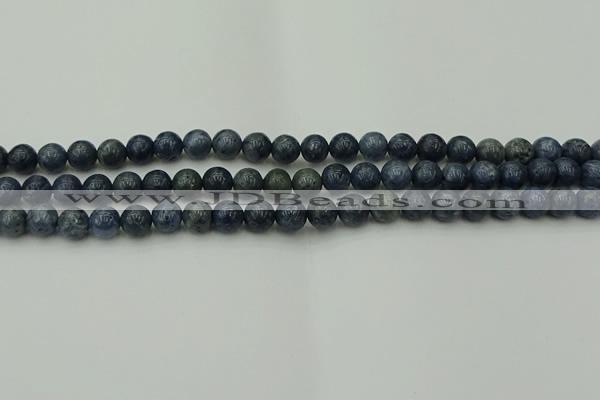 CCB450 15.5 inches 4mm round blue coral beads wholesale