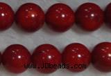 CCB56 15.5 inches 9-10mm round red coral beads Wholesale