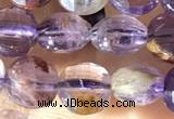 CCB603 15.5 inches 6mm faceted coin purple phantom quartz beads