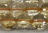 CCB723 15.5 inches 8mm faceted coin citrine gemstone beads