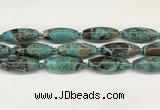 CCB784 15.5 inches 15*38mm - 16*40mm rice ocean agate beads