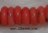 CCB80 15.5 inches 5*9mm roundel pale red coral beads Wholesale