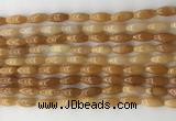 CCB812 15.5 inches 5*12mm rice pink aventurine beads wholesale