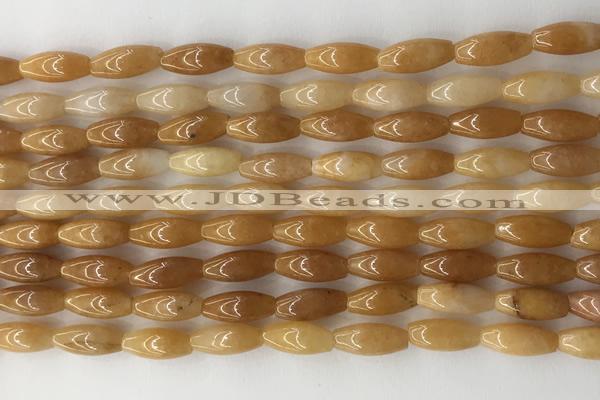 CCB812 15.5 inches 5*12mm rice pink aventurine beads wholesale