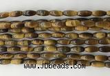 CCB815 15.5 inches 5*12mm rice yellow tiger eye beads wholesale