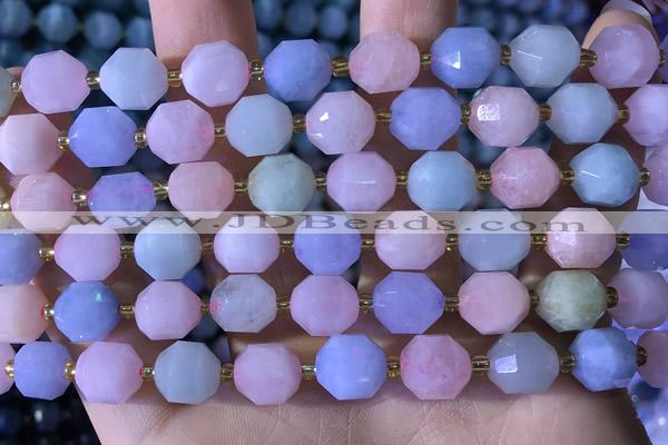 CCB844 15.5 inches 9*10mm faceted morganite beads wholesale