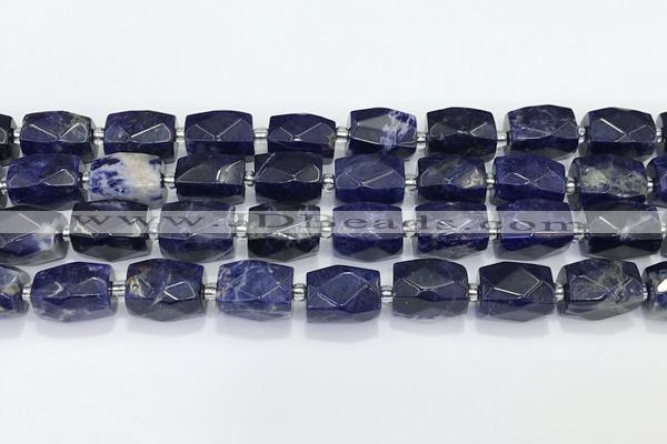 CCB889 11*15mm-12*16mm faceted cuboid sodalite beads wholesale