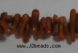 CCB90 15.5 inch 2*8mm irregular branch coffee coral beads Wholesale