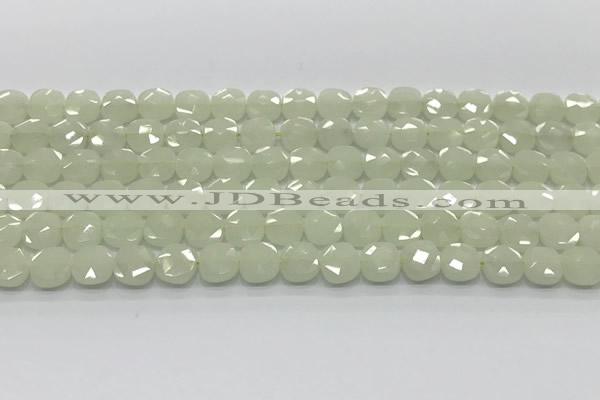 CCB904 15.5 inches 8*8mm faceted square luminous beads