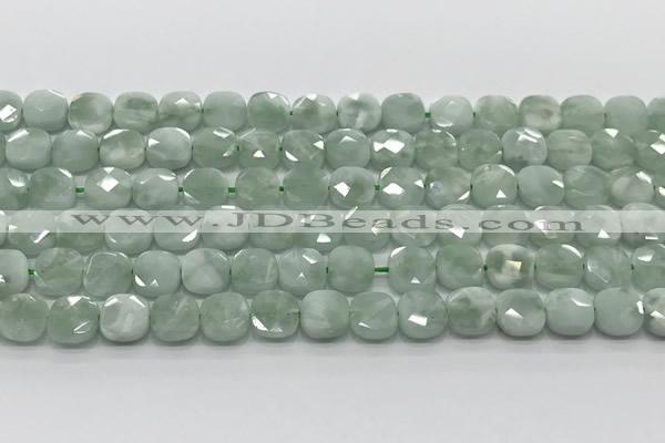 CCB905 15.5 inches 8*8mm faceted square angel skin beads