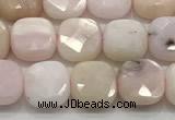 CCB909 15.5 inches 8*8mm faceted square pink opal beads