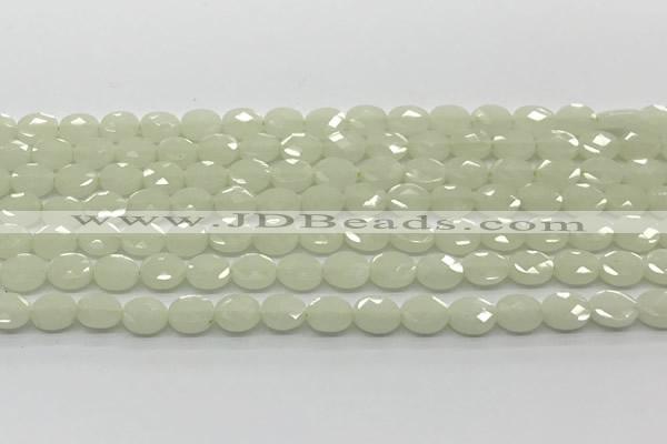 CCB919 15.5 inches 6*8mm faceted oval luminous beads