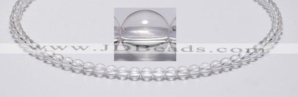 CCC01 15 inches 6mm round white crystal beads Wholesale