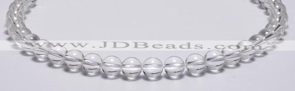 CCC03 15 inches 10mm round white crystal beads Wholesale